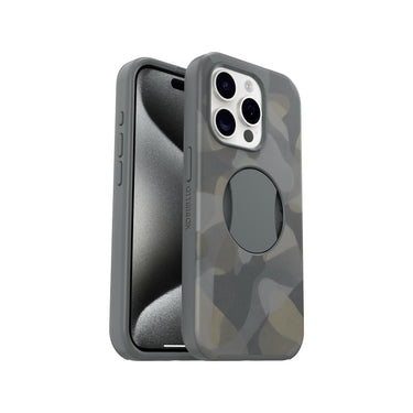 OtterBox OTTERGRIP Case for iPhone 15 Pro - Iron Camo (Grey)